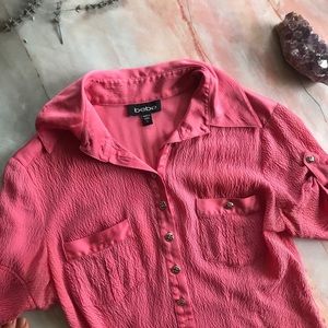 Bebe Women's Rose/pink Short sleeve top A109